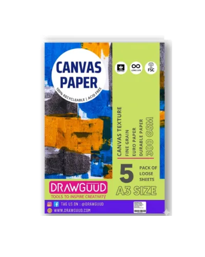 Pack A3 Canvas Paper 300g 5 Hojas