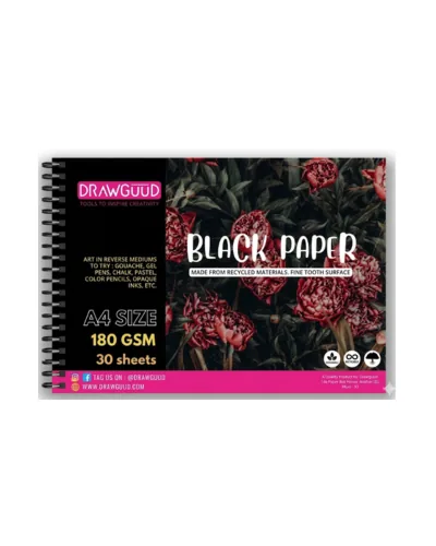 Croquera A4 Paper Black 30 Hjs.