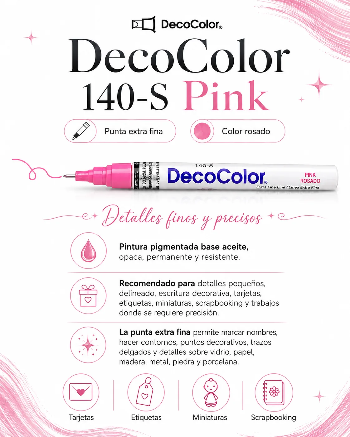 Marcador DecoColor Extra F. Rosa